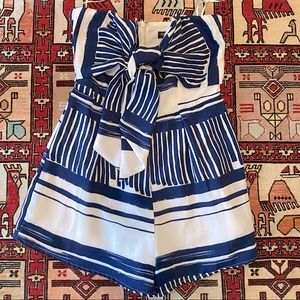 NWT blue & white romper
